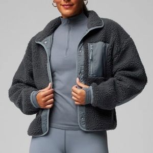 Fabletics Tahoe Teddy jacket gray